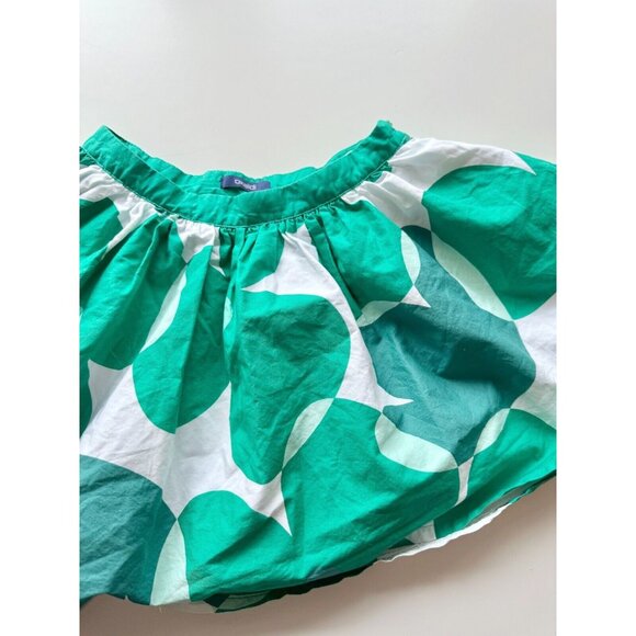 Girls' OKAIDI Green Floral Print 100% Cotton Poplin Full Circle Skirt, Size 8 - Picture 4 of 12